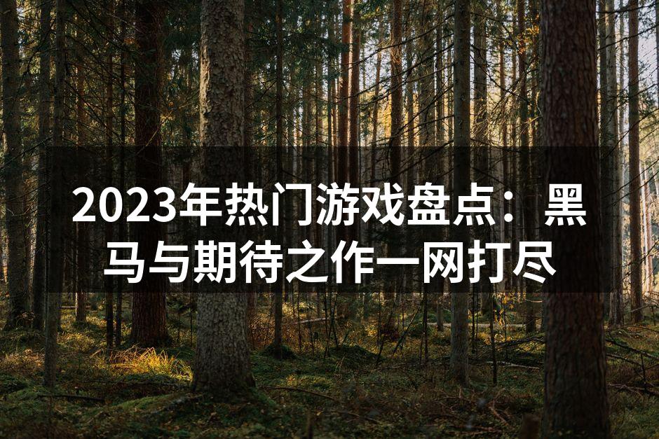 2023年热门游戏盘点：黑马与期待之作一